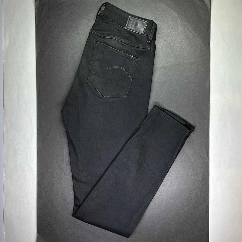 G-STAR Raw Denim 3301 High Skinny Stretch Jeans  Dark Aged Black  31